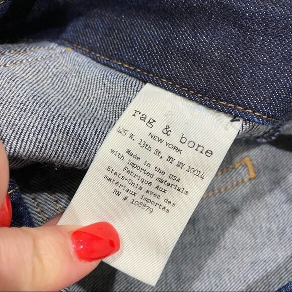 Rag & Bone / JEAN High Rise Denny Cropped Jeans Size 24 - Picture 10 of 12